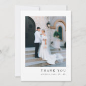 モダンな結婚式の写真 サンキューカード (正面)