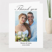 モダンな結婚式の写真 サンキューカード (正面)