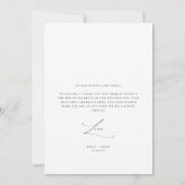 モダンな結婚式の写真 サンキューカード (裏面)