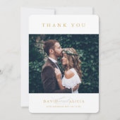 モダンな結婚式の写真　シンプル　クラシック　ゴールド　ブラック 招待状 (正面)