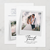 モダンな結婚式の写真 スクリプト ありがとう サンキューカード (正面/裏面)