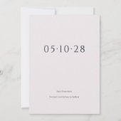 モダンな結婚式の写真  セーブザデート (裏面)