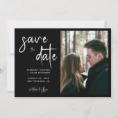 モダンな結婚式の写真 セーブザデート (正面)