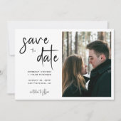 モダンな結婚式の写真 セーブザデート (正面)
