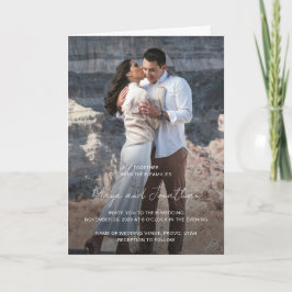 モダンな結婚式の写真 招待状