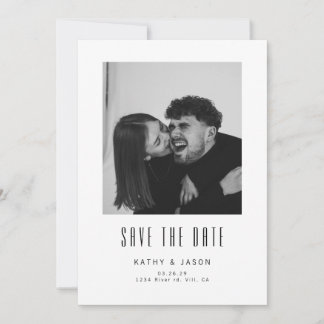 モダンな結婚式の写真 Save The Date セーブザデート