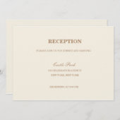 モダンな結婚式の受付カード 招待状 (正面/裏面)