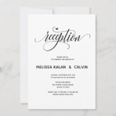 モダンな結婚式の受付カード v1 招待状 (正面)