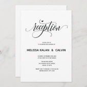 モダンな結婚式の受付カード v1 招待状 (正面/裏面)