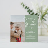 モダンな結婚式の変更発表 セーブザデート (スタンド正面)