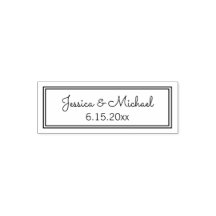 モダンな結婚式の夫婦の名前と日付