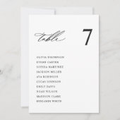 モダンな結婚式の席次表カード 招待状 (正面)