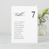 モダンな結婚式の席次表カード 招待状 (スタンド正面)