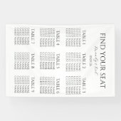 モダンな結婚式の席次表 | オーダーメイド シンプルモダン 横断幕 (横)