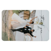 モダンな結婚式の御礼フォトマグネット マグネット (横)
