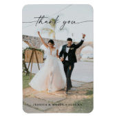 モダンな結婚式の御礼フォトマグネット マグネット (縦)