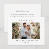 モダンな結婚式の御礼写真 ポストカード (正面/裏面)