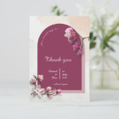 モダンな結婚式の招待状 サンキューカード (スタンド正面)