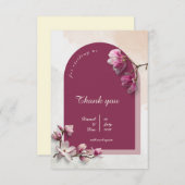 モダンな結婚式の招待状 サンキューカード (正面/裏面)