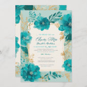 モダンな結婚式の招待状 セーブザデート (正面/裏面)