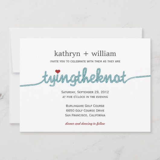モダンな結婚式の招待状 タイン・ザ・ノット 招待状 (正面)