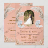 モダンな結婚式の招待状|フル編集可能 招待状 (正面/裏面)
