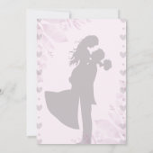 モダンな結婚式の招待状 ミニマリスト シルエット 招待状 (裏面)