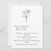 モダンな結婚式の招待状 招待状 (裏面)