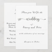 モダンな結婚式の招待状 招待状 (正面/裏面)