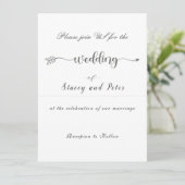 モダンな結婚式の招待状 招待状 (スタンド正面)