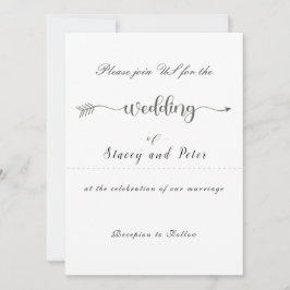 モダンな結婚式の招待状 招待状