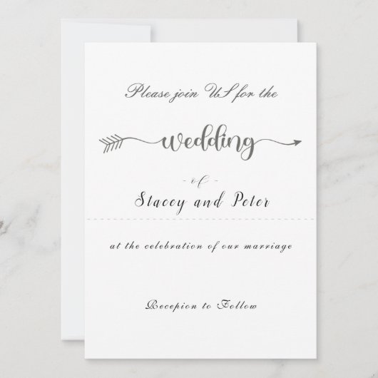 モダンな結婚式の招待状 招待状 (正面)