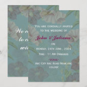 モダンな結婚式の招待状 招待状 (正面/裏面)