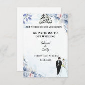 モダンな結婚式の招待状 招待状 (正面/裏面)