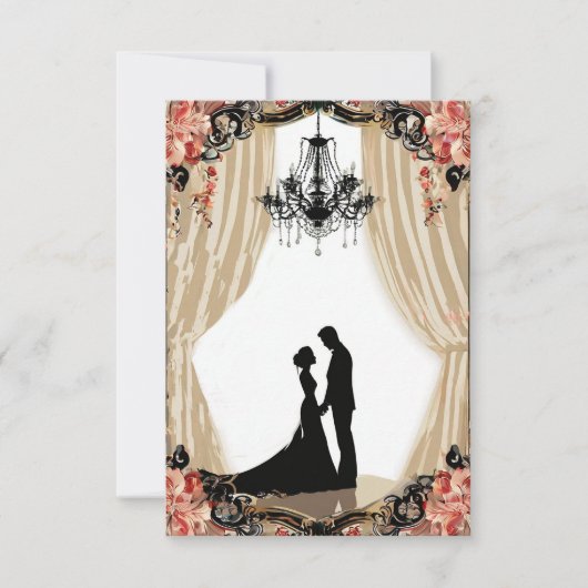 モダンな結婚式の招待状 招待状 (正面)