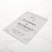 モダンな結婚式の招待状 箔招待状 (回転した状態)