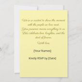 モダンな結婚式の招待状　裏メッセージ 招待状 (裏面)