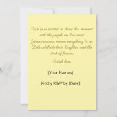 モダンな結婚式の招待状　裏メッセージ 招待状 (裏面)