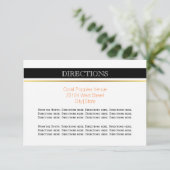 モダンな結婚式の案内状　黒白のストライプ 招待状 (スタンド正面)