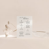 モダンな結婚式の詳細カード（Taupe） アイコン付き エンクロージャーカード
