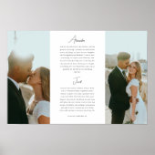 モダンな結婚式の誓い ミニマルスクリプト 2枚の写真 ポスター (正面)