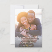モダンな結婚式のQRコード2枚の写真 招待状 (正面)