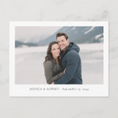 モダンな結婚式のRSVP締切リマインダー ポストカード (正面)