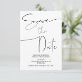 モダンな結婚式のSave the Date招待状 招待状 (スタンド正面)