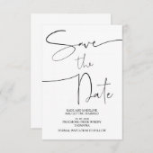 モダンな結婚式のSave the Date招待状 招待状 (正面/裏面)