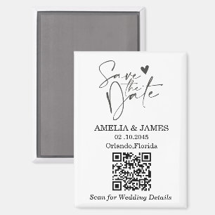 モダンな結婚式のSave The Date用マグネット マグネット