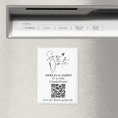 モダンな結婚式のSave The Date用マグネット マグネット (インサイチュ (食洗機))