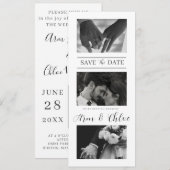 モダンな結婚式のSave The Date フォトコラージュ セーブザデート (正面/裏面)