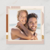 モダンな結婚式のWebサイトQRコードフォトカード 格安 スクエア名刺 (正面)