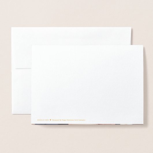 モダンな結婚式は写真の金ゴールド感謝していしています 箔カード (裏面封筒付き)